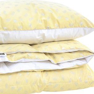 Ковдра MirSon Набір пуховий №2122 Bio-Beige Зима 70% пух 220х240 + подушка 50х70 пружна (2200003023749) зображення 1