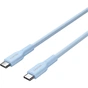 Дата кабель USB-C to USB-C 1.0m OnWire 60CL C-C 60W COLOR Braided 1m Light Blue Canyon (CND-CCAP60AB10LBL) - зменшене зображення 3