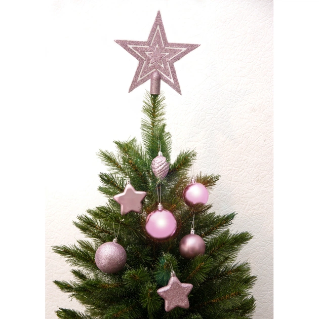 Ялинкова іграшка House Of Seasons Пластик 40 шт Кульки світло-рожеві (8718861797039) - picture 3