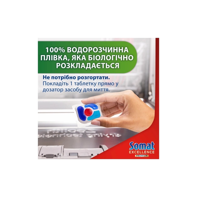 Таблетки для посудомийних машин Somat Excellence 5-в-1 20 шт. (9000101808384) - зображення 7