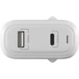 Зарядний пристрій Globex GaN 1xUSB + 1xUSB-C 65W FastPower white (GaN65WAC) - зменшене зображення 1