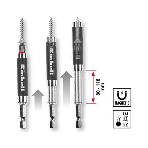 Набір біт Einhell 42шт, HEX, PH, PZ, Torx, 50мм, кейс (118953) - picture 11