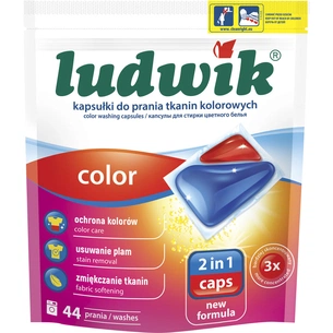 Капсули для прання Ludwik Color 2 в 1 для кольорових речей 44 шт. (5900498025712) зображення 1