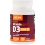 Вітамін Jarrow Formulas Вітамін D3 (Холекальциферол) 2500 ME, 100 гелевих капсул (JRW-29042) - зменшене зображення 1