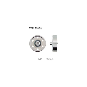 Ролик натягувача ременя SKF VKM 61018 зображення 1