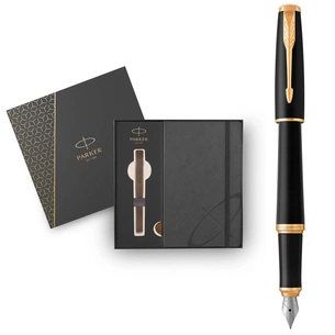 Ручка пір'яна Parker URBAN 17 Muted Black GT  FP F + блокнот Parker + подар.упаковка GIFT24 (30 011b24) зображення 1