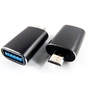 Перехідник OTG USB 2.0 AF to Micro 5P black Dengos (ADP-017) - зменшене зображення 4