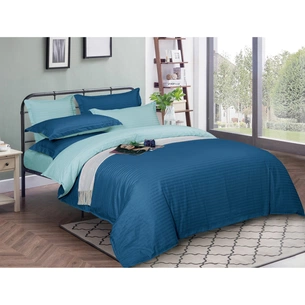 Постільна білизна MirSon Satin Stripe 30-0019 + 30-0013 Milo 143х210 Сімейна (2200005264317) зображення 1