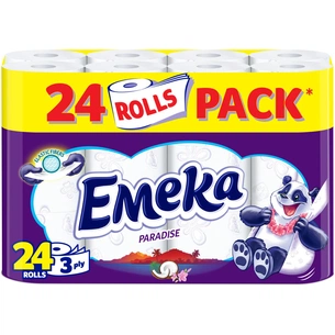 Туалетний папір Emeka Paradise 3 шари 24 рулони (3800024027635) зображення 1