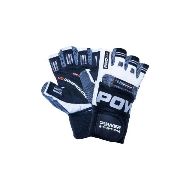 Рукавички для фітнесу Power System No Compromise PS-2700 Grey/White L (PS-2700_L_Grey-White) - изображение 1