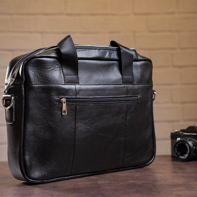 Сумка Vintage Шкіряна Чорна (14625) - зображення 8