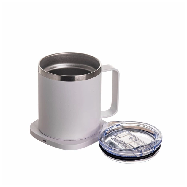 Термокружка TheGeneral з підігрівом та бездротовою зарядкою ThermoHub 15W з LED індикатором біла (40021321-08) - зображення 6