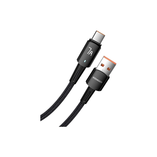Дата кабель USB 2.0 AM to USB-C 3.0m 100W black Essager (EXC7A-CGC01-P) - зображення 1