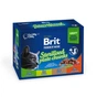 Вологий корм для кішок Brit Premium Сімейна тарілка для стерилізованих 4 смаки 100 г х 12 шт (8595602548514) - зменшене зображення 1