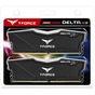 Модуль пам'яті для комп'ютера DDR4 16GB (2x8GB) 2400 MHz T-Force Delta Black RGB Team (TF3D416G2400HC15BDC01) - зменшене зображення 3