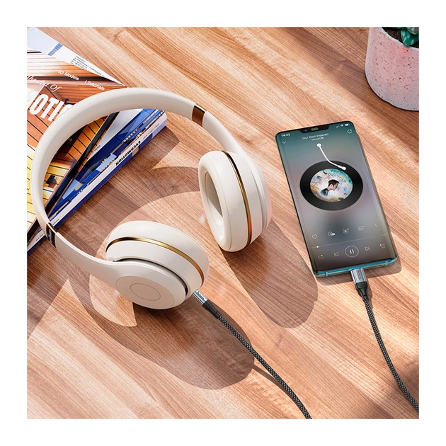 Кабель мультимедійний USB-C to 3.5mm M 1.0m Black HOCO (6942007608824) - picture 8