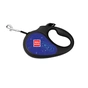 Повідець для собак WAUDOG R-leash "Ракета" світловідбивна стрічка XS до 12 кг 3 м чорний (8123-0125-01) - зменшене зображення 3