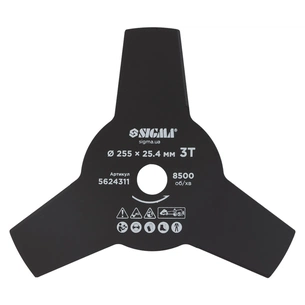 Ніж для тримера Sigma 255x25.4мм, 3Т (5624311) picture 1