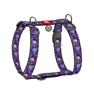 Шлея для собак WAUDOG Nylon анатомічна H-подібна з QR-паспортом "Рік та Морті 2" пластиковий фастекс, XL (323-0281) зображення 1