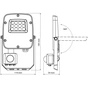Прожектор Videx F5 10W 3000-5000-6500K з датчиком руху 230V White (VL-F5-010CW-S) - зменшене зображення 11