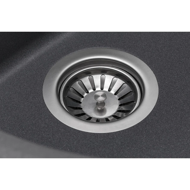 Мийка кухонна GRANADO RONDA grafito з сифоном (470*490mm.) (gr2209) - picture 3