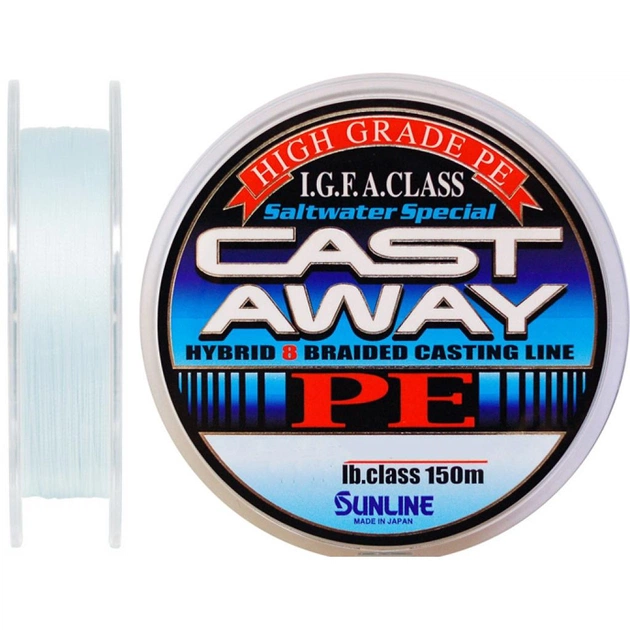 Шнур Sunline CAST AWAY PE 150м #1.0/0.192мм 16LB/7.5кг (1658.00.76) - зображення 1