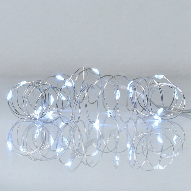 Гірлянда YES! Fun Нитка на мідному дроті 20 LED Холодно-біла 2 м Статична На батарейках (975021) - зображення 1