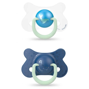 Пустушка Suavinex Синій кит 6-18 міс 2 шт. нічна (306809) зображення 1