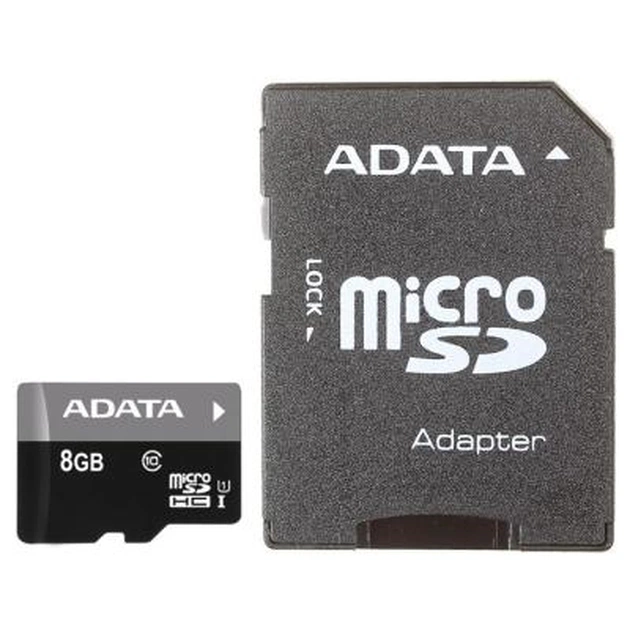 Карта пам'яті ADATA 8GB microSD class 10 (AUSDH8GUICL10-RA1) - изображение 1