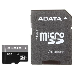 Карта пам'яті ADATA 8GB microSD class 10 (AUSDH8GUICL10-RA1) зображення 1
