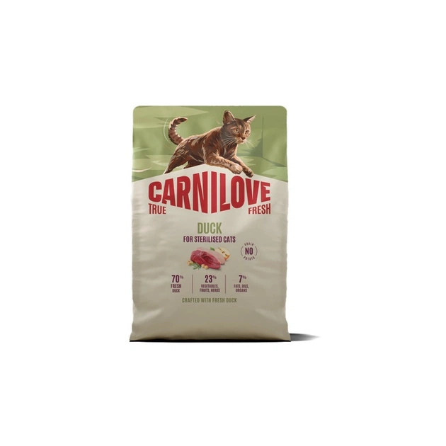 Сухий корм для кішок Carnilove True Fresh Duck Sterilised 2 кг (8595602582365) - зображення 1