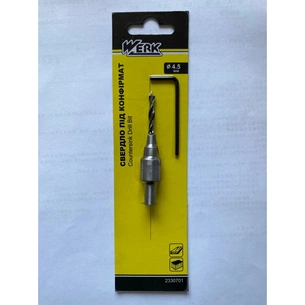 Свердло Werk по дереву під конфірмат - 4.5мм (101835) зображення 1