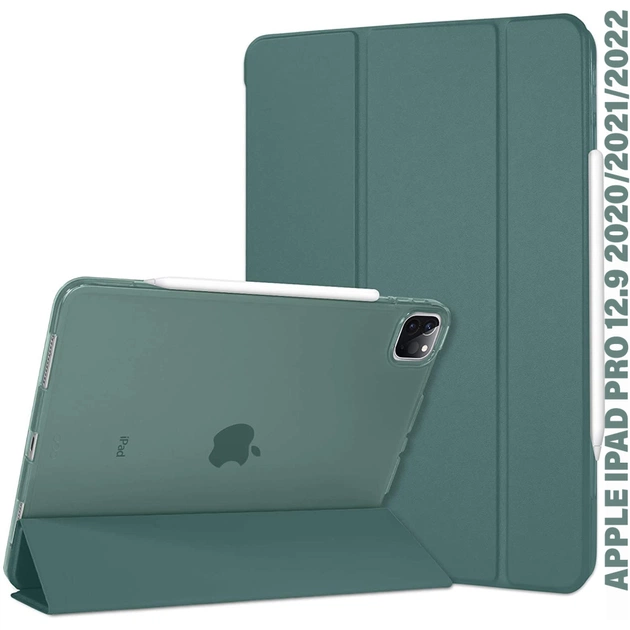 Чехол для планшета BeCover Tri Fold Hard Apple iPad Pro 12.9 2020/2021/2022 Dark Green (711720) - изображение 1