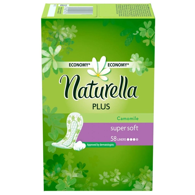 Щоденні прокладки Naturella Camomile Plus 58 шт (4015400713784) - зображення 1