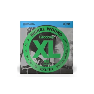 Струни для гітари D'Addario XL Nickel Wound Extra Super Light (08-38) (EXL130) зображення 1