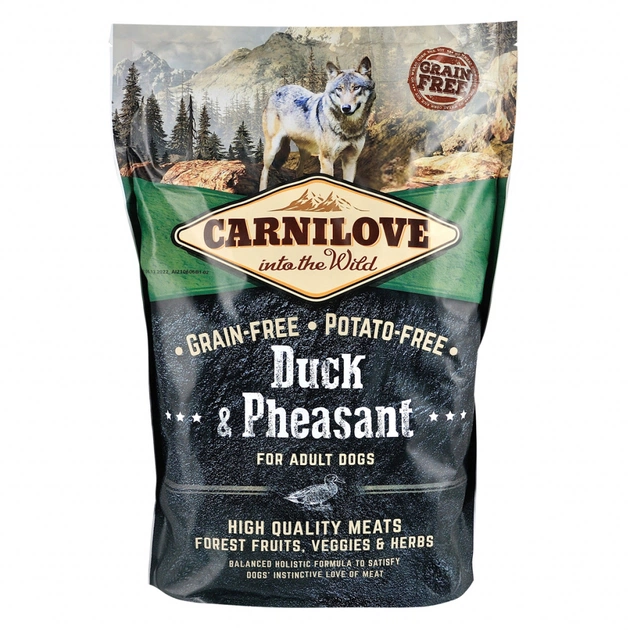 Сухой корм для собак Carnilove Adult Duck and Pheasant 1.5 кг (8595602508877) - изображение 1