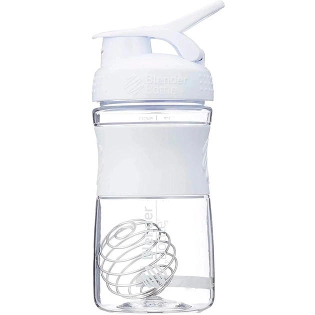 Шейкер спортивний BlenderBottle SportMixer 20oz/590ml White (SM 20oz White) - picture 2