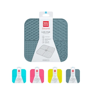 Універсальний посуд для тварин WAUDOG Silicone Килимок для злизування 19х19х1 см сірий (235211) зображення 1