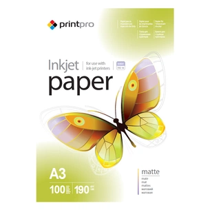 Фотопапір PrintPro A3 (PME190-100) CW 190g/m, matte (PME190100A3_OEM) зображення 1