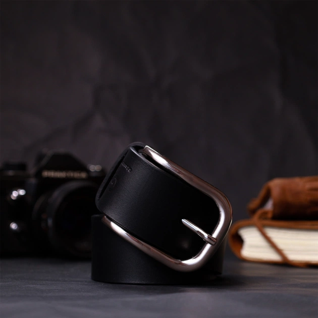 Ремінь Grande Pelle Шкіряний під джинси Чорний (11682) - зображення 10