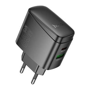 Зарядний пристрій HOCO CS63A Bright 1xUSB-C PD65W + 1xUSB QC3.0 Black (6942007638470) зображення 1