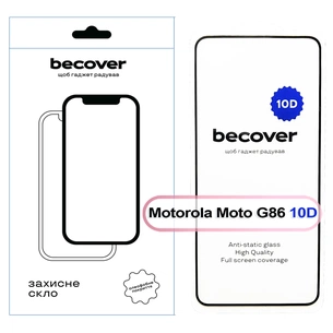 Скло захисне BeCover 10D Motorola Moto G86 Black (713743) зображення 1