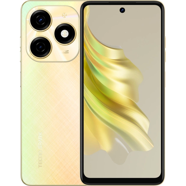 Мобільний телефон Tecno KJ5n (Spark 20 8/256Gb) Neon Gold (4894947013577) - изображение 1
