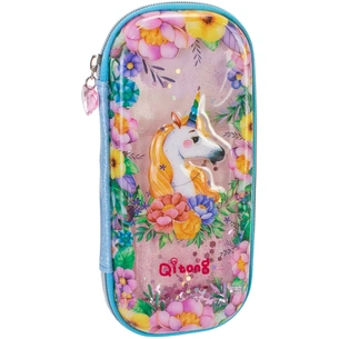 Пенал Cool For School акваріумний 1 відділення з органайзером блакитний (QT-5753-Blue) зображення 1