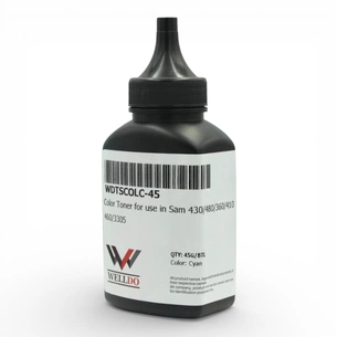 Тонер Samsung COLOR CLP-310/315, HP W2071A/117A, CLT-C404S/CLT-C406S/CLT-C407S/CLT-K409S, Cyan 45г Welldo (WDTSCOLC-45) зображення 1