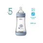 Пляшечка для годування Chicco Perfect 5 із силіконовою соскою 2+ місяців 240 мл Блакитна (20223.22.40) - зменшене зображення 2