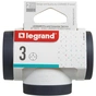 Мережевий розгалужувач Legrand ПРЕМІУМ 3х2К+З бокові розетки, колір Білий/Чорний (694520) - зменшене зображення 4