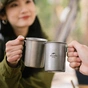 Чашка туристическая Naturehike NH21SJ001 з дерев'яною ручкою 350 мл нержавіюча сталь (6927595784594) - уменьшенное изображение 3