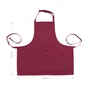 Фартух для творчості Rosa дорослий, 76*70см, бордо, грета (4823098542124) - уменьшенное изображение 3