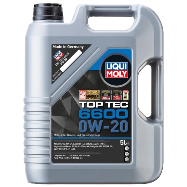 Моторное масло Liqui Moly Top Tec 6600 0W-20 5л. (21411) - изображение 1